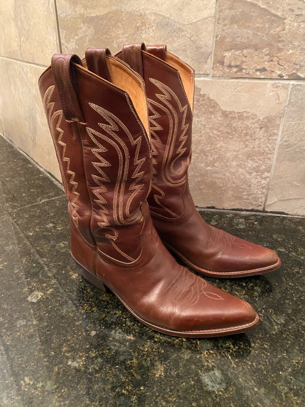 Women’s Brown Leather Western Cowboy Boots